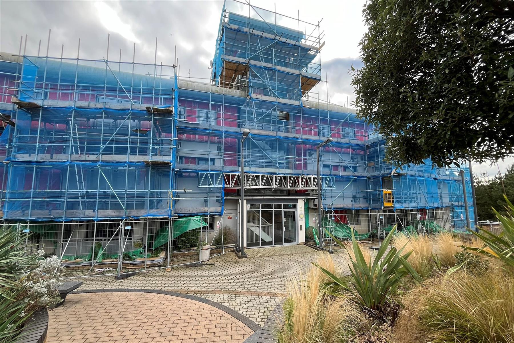 External - currently with scaffolding up